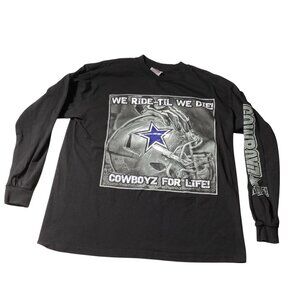 Pro Club Heavyweight: Long Sleeve Tee, 'WE RIDE 'TIL WE DIE', Size XL